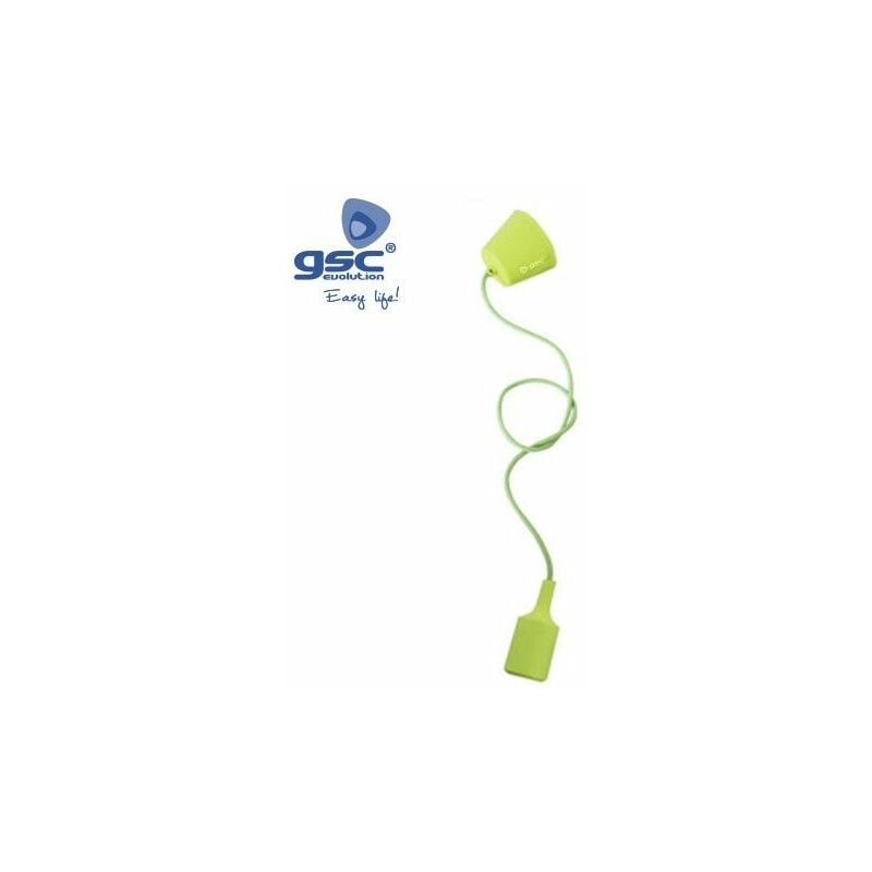foto del prodotto gsc portalampada in silicone e27 cavo tessile 1m verde 000702185