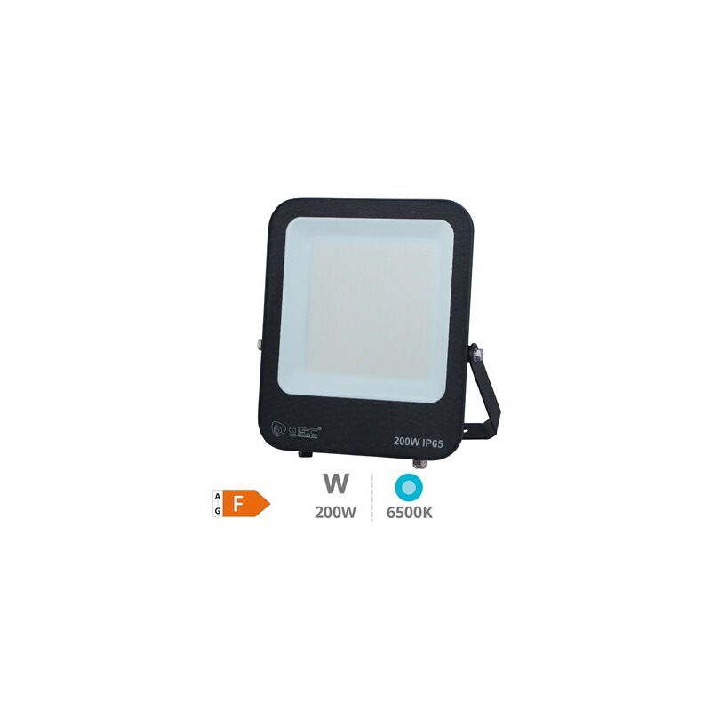 foto del prodotto gsc proiettore led in alluminio nero santadi 200w 6500k ip65