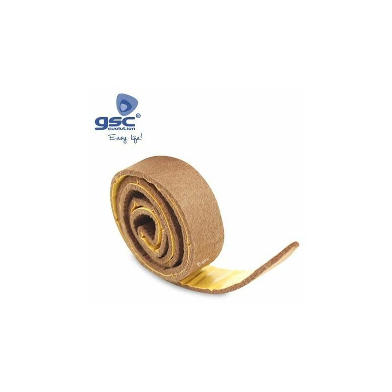 foto del prodotto gsc rotolo di mobili adesivi in feltro 25mmx1m marrone 003802778