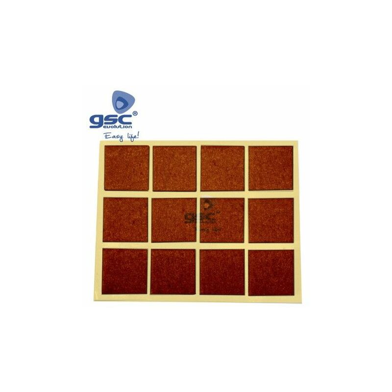 foto del prodotto gsc set 12 adesivi quadrati in feltro 20x23mm brown 003802772