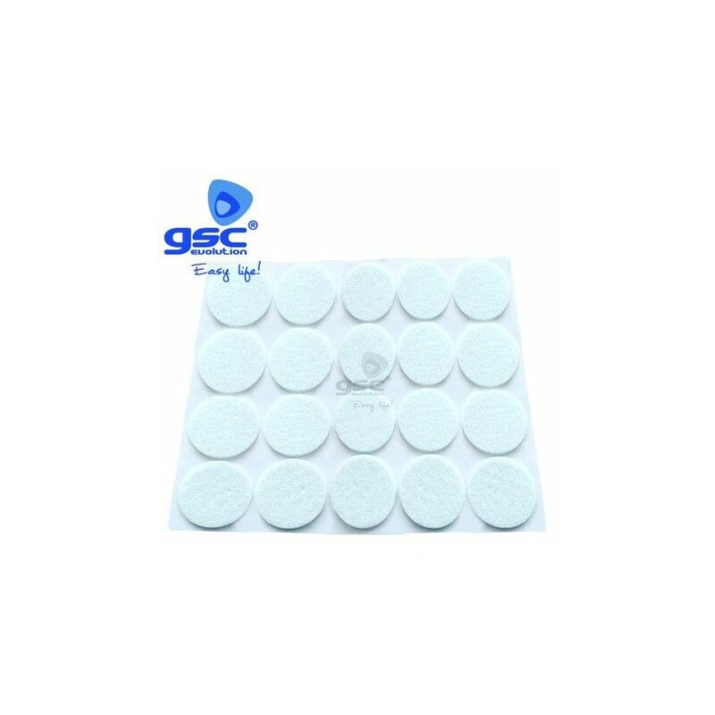 foto del prodotto gsc set 20 adesivi rotondi in feltro 16mm bianco 003802750