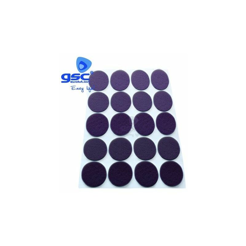 foto del prodotto gsc set 20 adesivi tondi in feltro adesivo 16mm brown 003802757