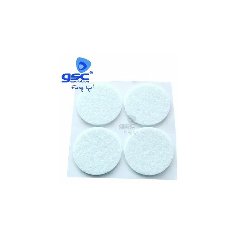 foto del prodotto gsc set 4 adesivi rotondi in feltro 38mm bianco 003802755