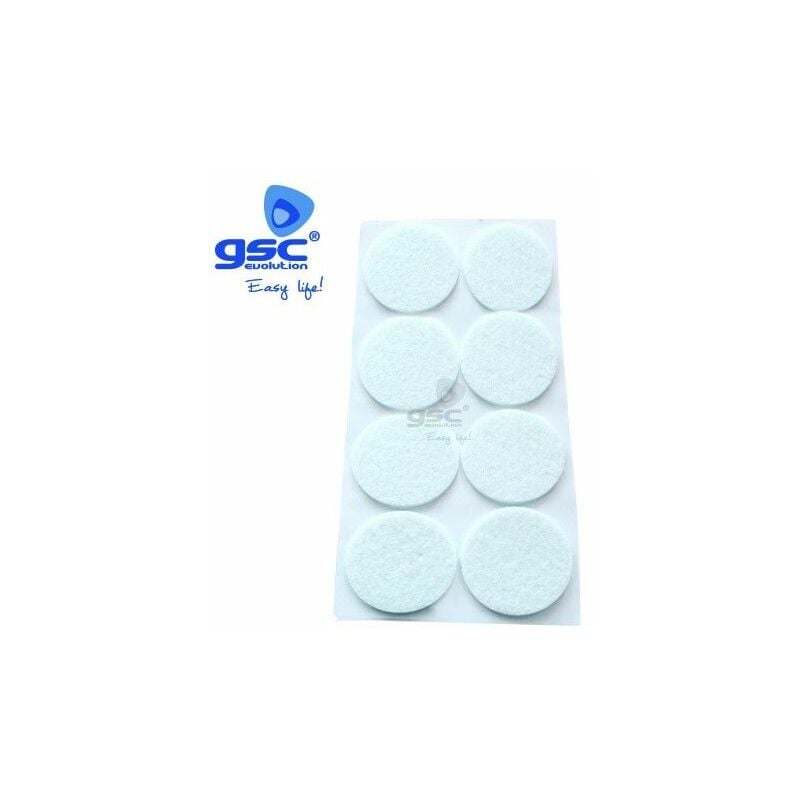 foto del prodotto gsc set 8 adesivi rotondi in feltro 25mm bianco 003802752