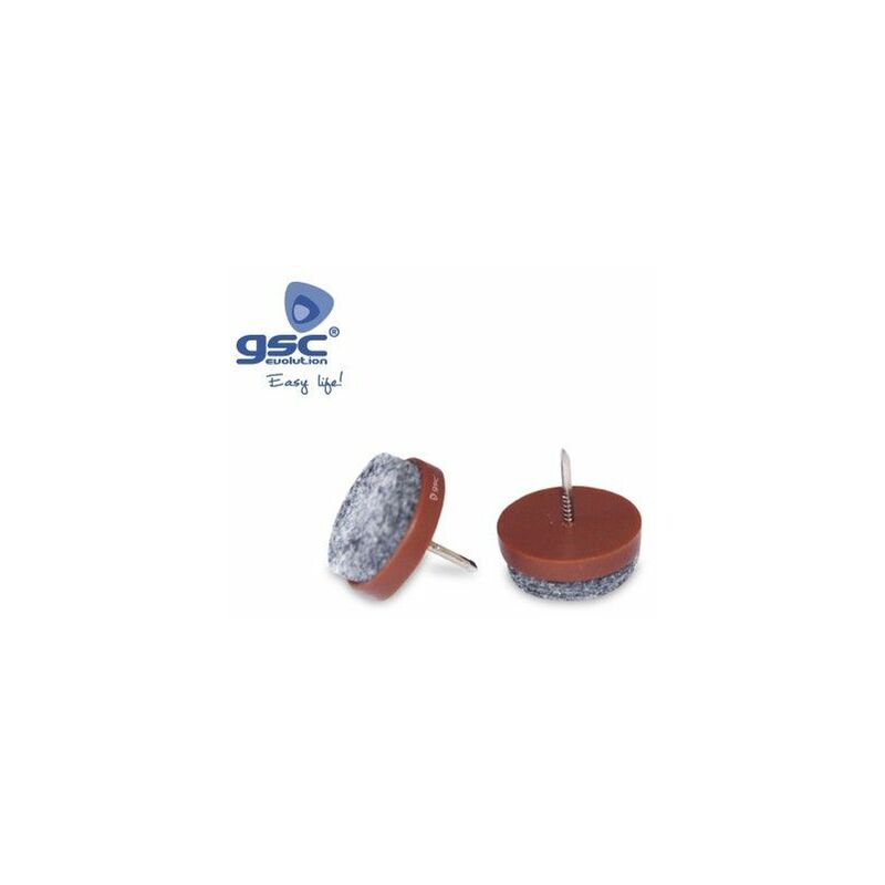 foto del prodotto gsc set 8 feltro tondo con chiodo 24mm marrone 003802782