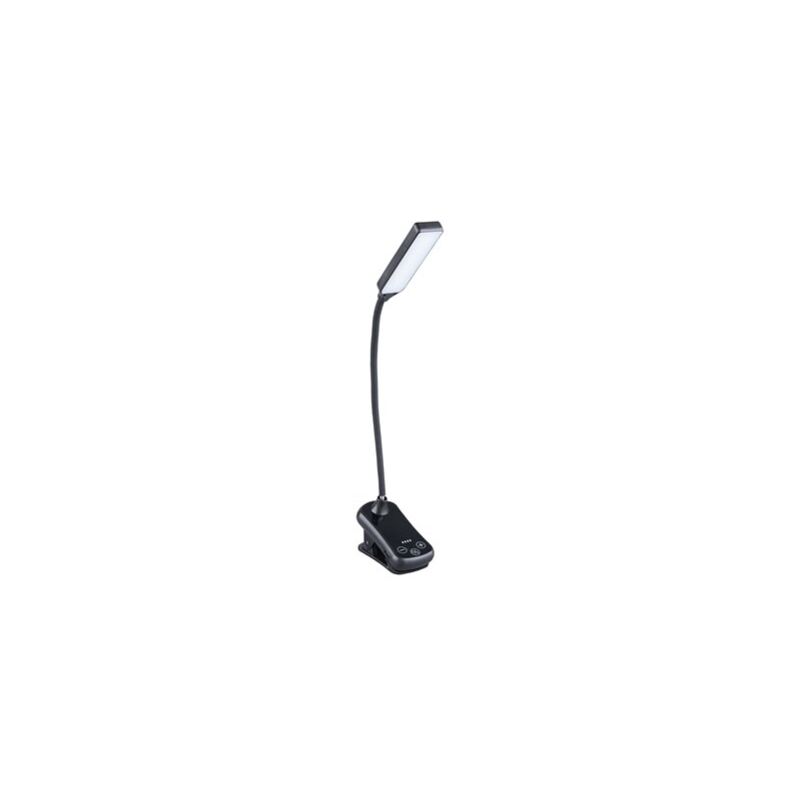 foto del prodotto gsc torcia da lettura led orientabile con clip di fissaggio 1w 3cct 100lm ip20 39x310x79mm con ricarica usb colore nero