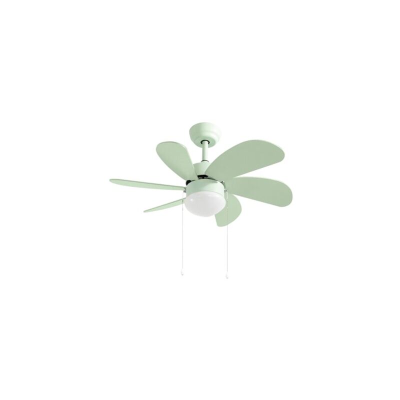 foto del prodotto gsc ventilatore da soffitto larde 2xe27 82 6 pale dc verde