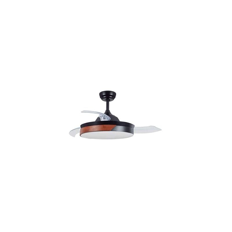 foto del prodotto gsc ventilatore da soffitto likasi con luce cct regolabile e comando 107 3 pale retrattili dc nero