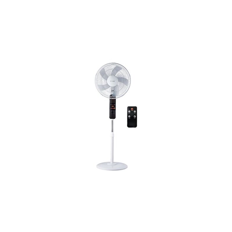 foto del prodotto gsc ventilatore da terra tehri con controllo e timer motore dc 43 cm 30 w bianco