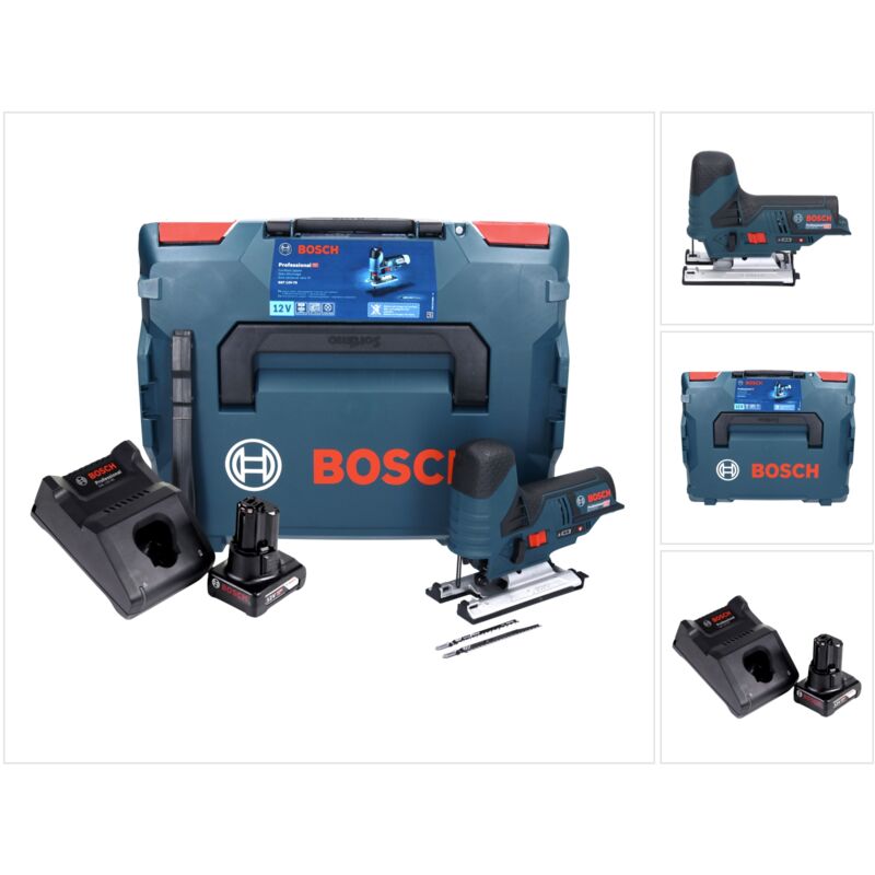 foto del prodotto gst 12v 70 professional seghetto alternativo a batteria in valigetta l boxx 1x batteria gba 12 v 6,0 ah caricatore gal 1230 cv bosch