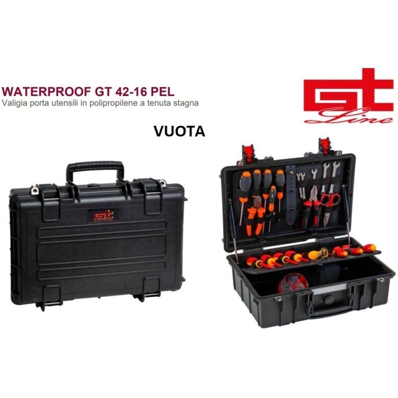 foto del prodotto gt 42 16 pel valigia porta utensili cassetta attrezzi vuota waterproof gt line