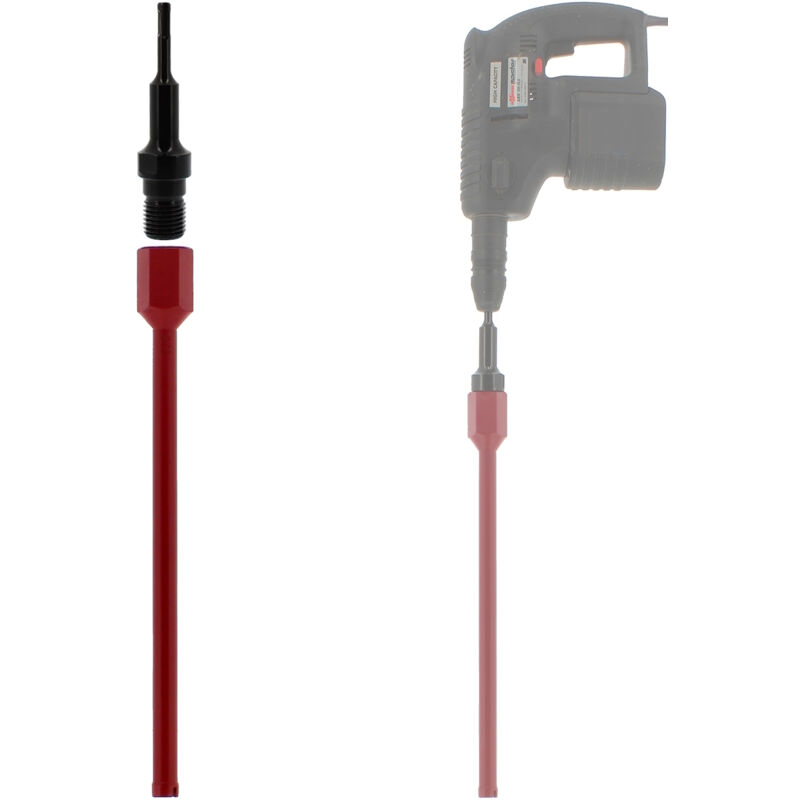 foto del prodotto gt market corona diamantata 22 mm con adattatore per trapano e perforatore sds plus