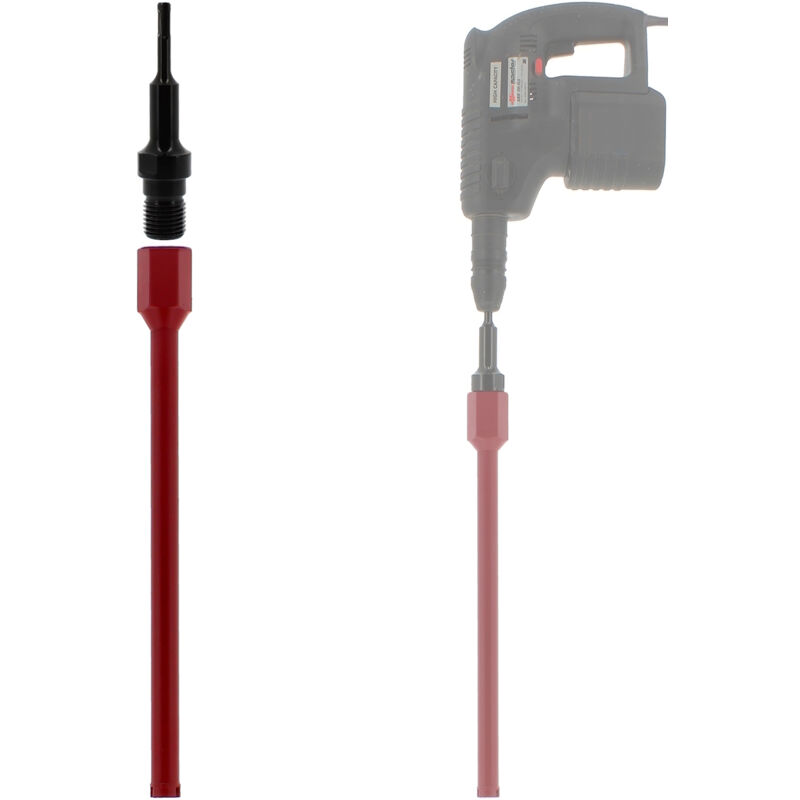 foto del prodotto gt market corona diamantata 25 mm con adattatore per trapano e perforatore sds plus