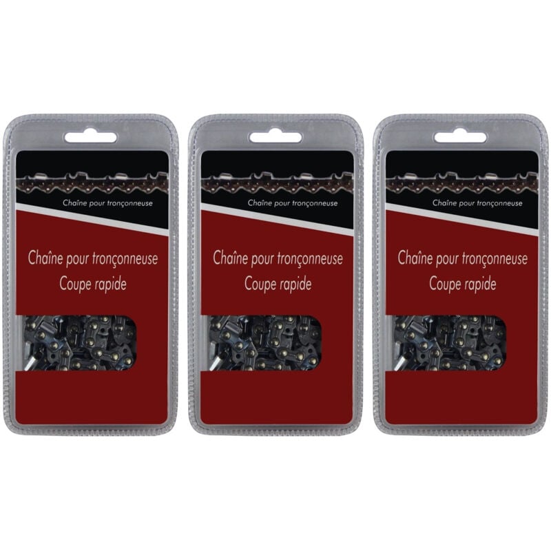 foto del prodotto gt market set di 3 catene 3 8 , 1.3 mm, 45 maglie compatibile con motoseghe husqvarna