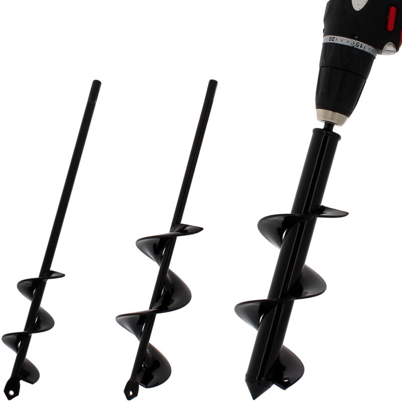 foto del prodotto gt market set di 3 punte di trivella 4, 6 e 8 cm per trapano e avvitatore lunghezza 30 cm