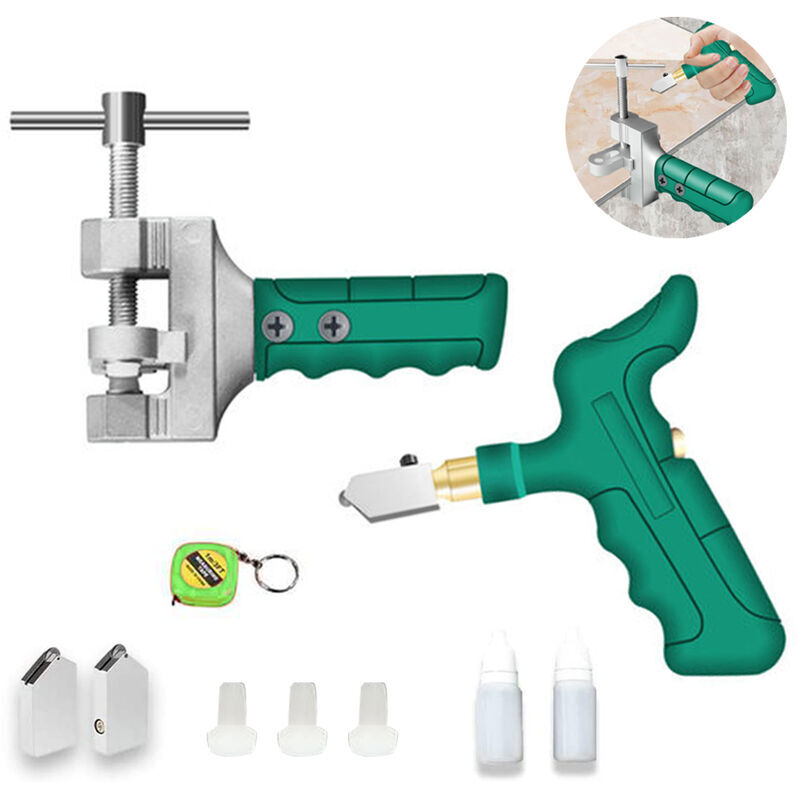 foto del prodotto gta strumenti tagliavetro professionale tagliapiastrelle taglierina per ceramica taglierina manuale pinze per rompere il vetro kit di strumenti
