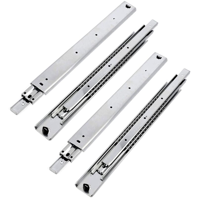 immagine 0 del prodotto gtv set guide scorrevoli per cassetti di estrazione totale 53.9 x 1100 mm, guide cassetti, acciaio zincato 2 mm, guide telescopiche, binari per