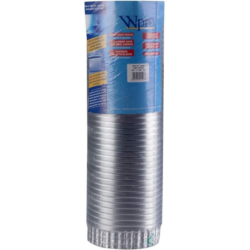 foto del prodotto guaina della cappa in alluminio diametro 120 mm originale accessori e prodotti whirlpool 347279