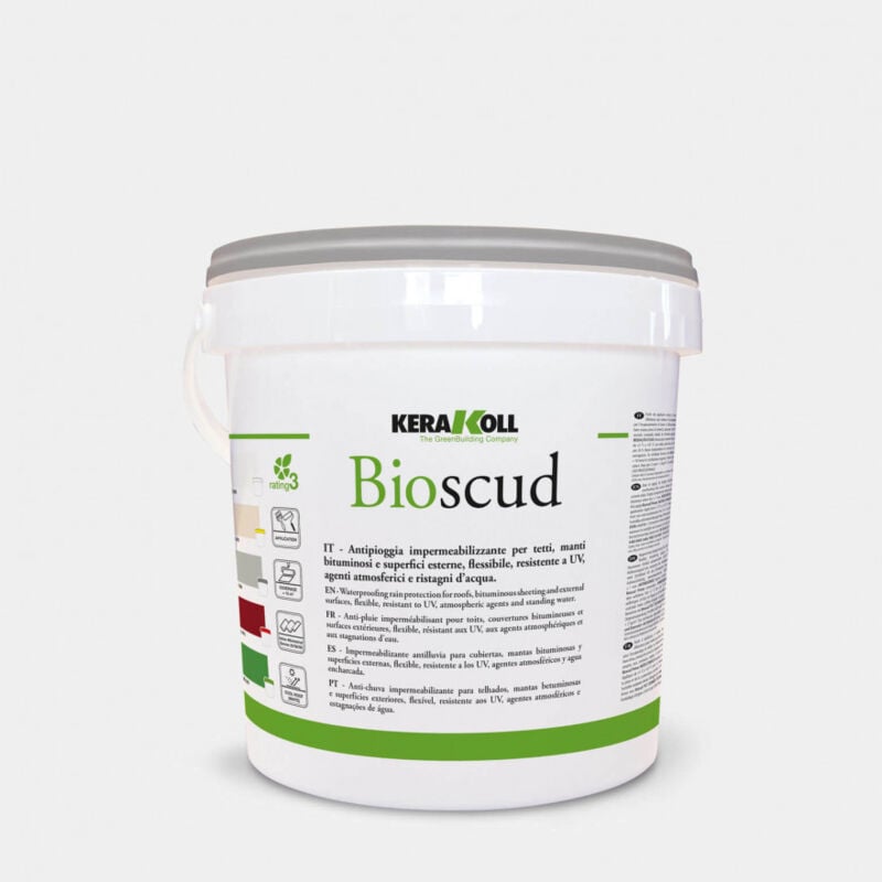 foto del prodotto guaina liquida colorata bioscud kerakoll 20 kg col. bianca conf. da 20 kg