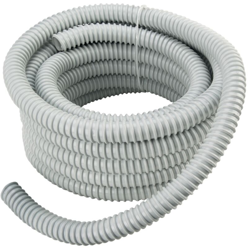 foto del prodotto guaina spiralata in pvc, 14mm, grigio, classificazione 23114, 30 metri, serie gfe elettrocanali ecgfe14