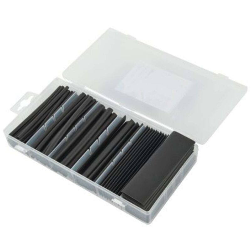 foto del prodotto guaina termorestringente in kit 59229 electraline nero mm 1,5 9 cf pz 90 1 confezione