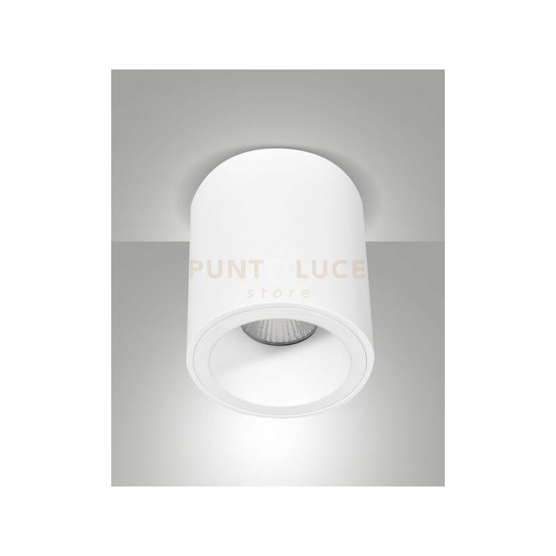foto del prodotto guamo plafoniera tonda bianca 1 luce attacco gu10 d.9cm