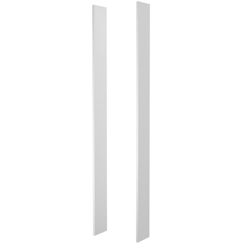 foto del prodotto guance di finitura per armadio della collezione modulo, colore bianco lucido.
