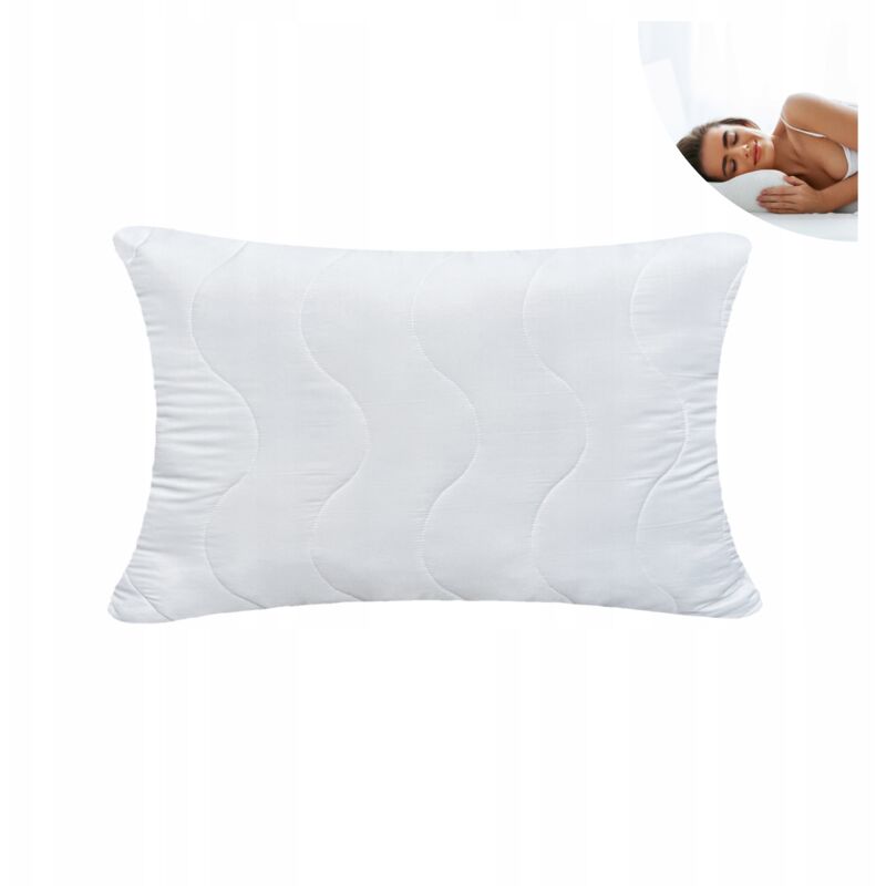 foto del prodotto guanciale 50x70 per dormire, anallergico, bianco, trapuntato, produttore