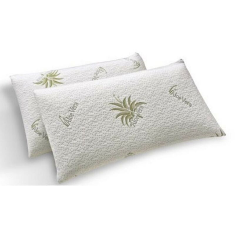foto del prodotto guanciale aloe 50x80 cuscino con federa in aloe e imbottitura di poliestere