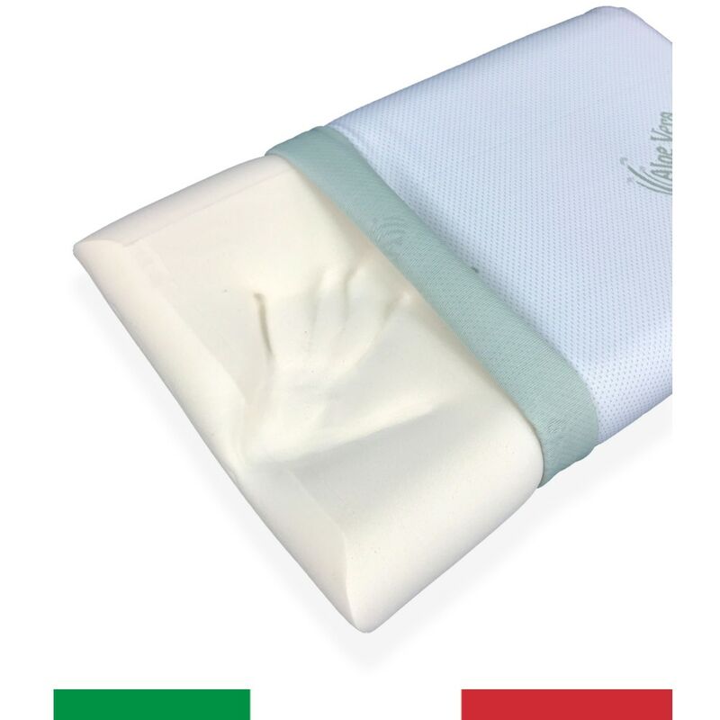 foto del prodotto guanciale cuscino memory foam fodera in aloe vera