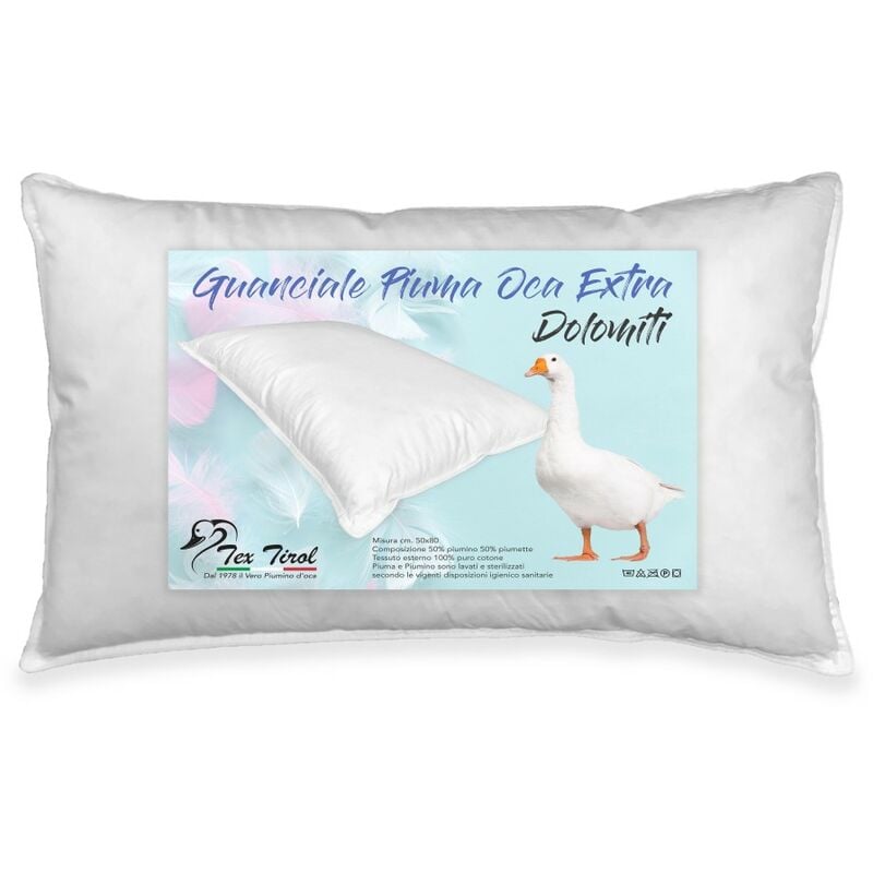 foto del prodotto guanciale cuscino piuma piumino oca dolomiti tex tirol 