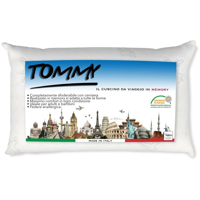 foto del prodotto guanciale cuscino tommy in memory da viaggio