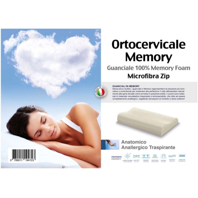 foto del prodotto guanciale memory foam ortocervicale onda h.11 13