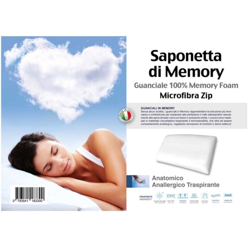 foto del prodotto guanciale memory foam saponetta h.13