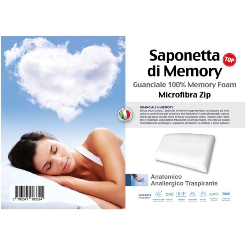 foto del prodotto guanciale memory foam saponetta h.15