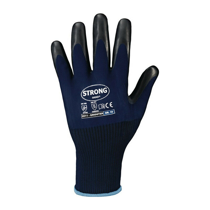foto del prodotto guanti a griglia taglia 9 blu scuro nero in 388. 407 psa ii stronghand di 12 