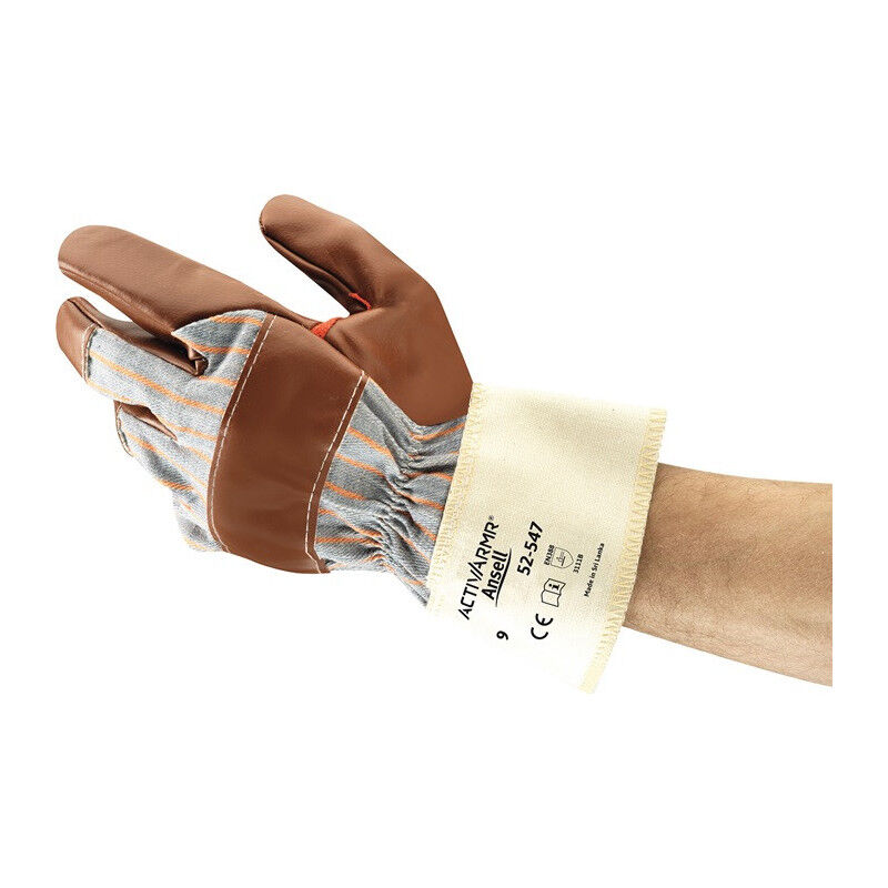 foto del prodotto guanti activarmr 52 547 gr.9 marrone en 388 psa ii ansell per 12 