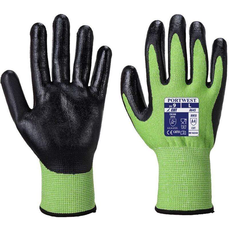 foto del prodotto guanti anti taglio food safe cat 5 verde nero 10
