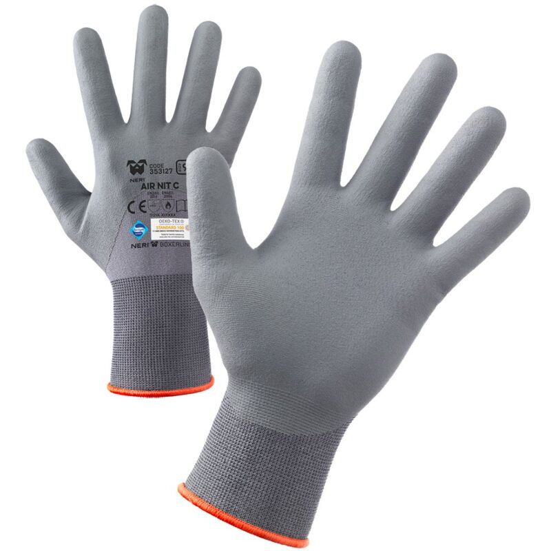 foto del prodotto guanti antinfortunistici neri air nit c - 9 (l) - grigio