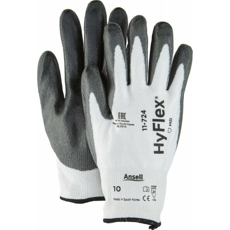 foto del prodotto guanti antitaglio hyflex 11 724 gr.9 bianco grigio en 388 psa ii 12 pa per 12 