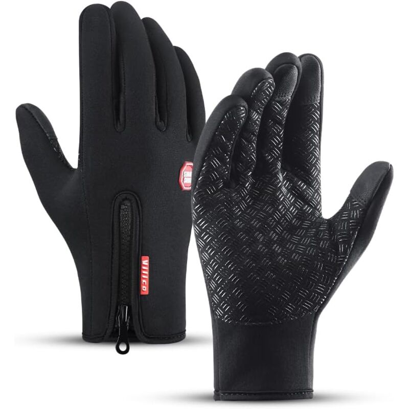 foto del prodotto guanti antivento con touch screen, caldi e regolabili. adatti per la corsa all aperto, il ciclismo, la pesca, lo sci e altri sport e guanti caldi da