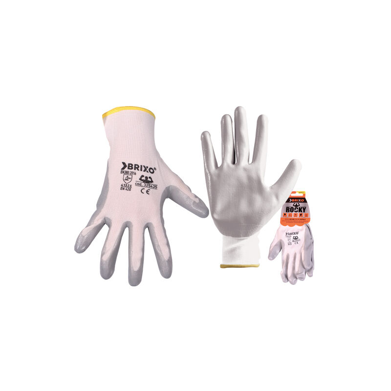 foto del prodotto guanti brixo rocky poliestere nitrile xxl