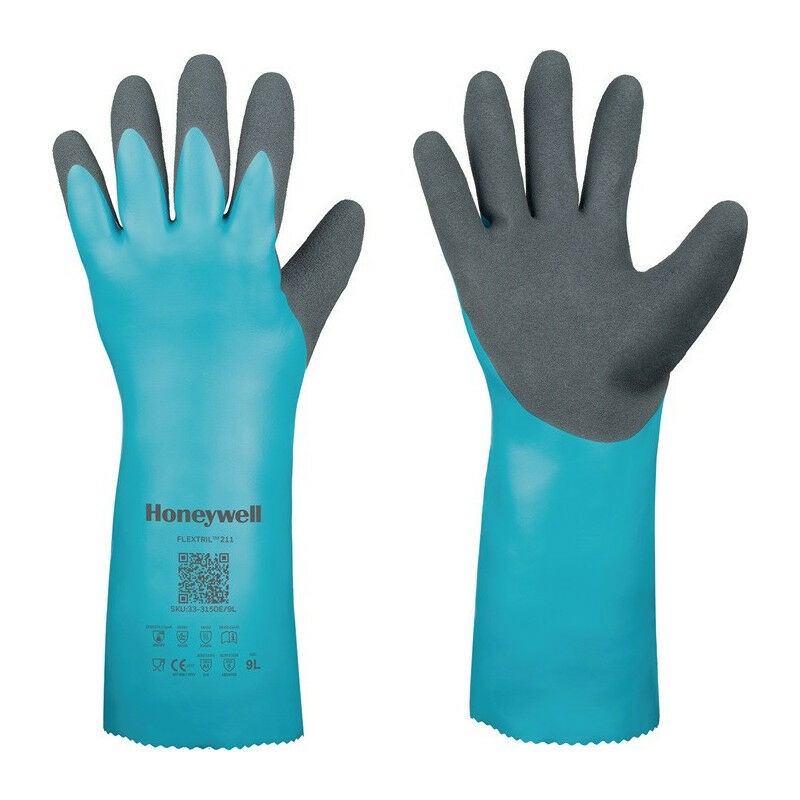 foto del prodotto guanti chimici flextril 211 taille 10 vert en 388.en 374.en 407 psa iii honeywell par 12 