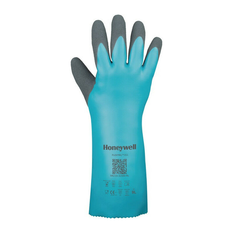 foto del prodotto guanti chimici flextril 211 taille 9 vert en 388.en 374.en 407 psa iii honeywell par 12 