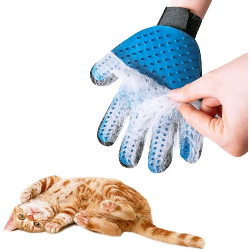 foto del prodotto guanti con spazzola per gatti, guanti con spazzola per peli di cane/gatto in silicone 4 in 1, guanti con spazzola per cani e gatti, guanti con