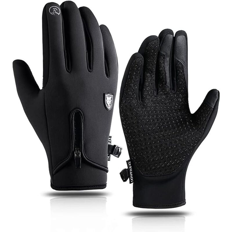 foto del prodotto guanti da ciclismo monopezzo guanti invernali caldi da uomo e da donna antivento, guanti mtb con touch screen caldo corsa escursionismo guida