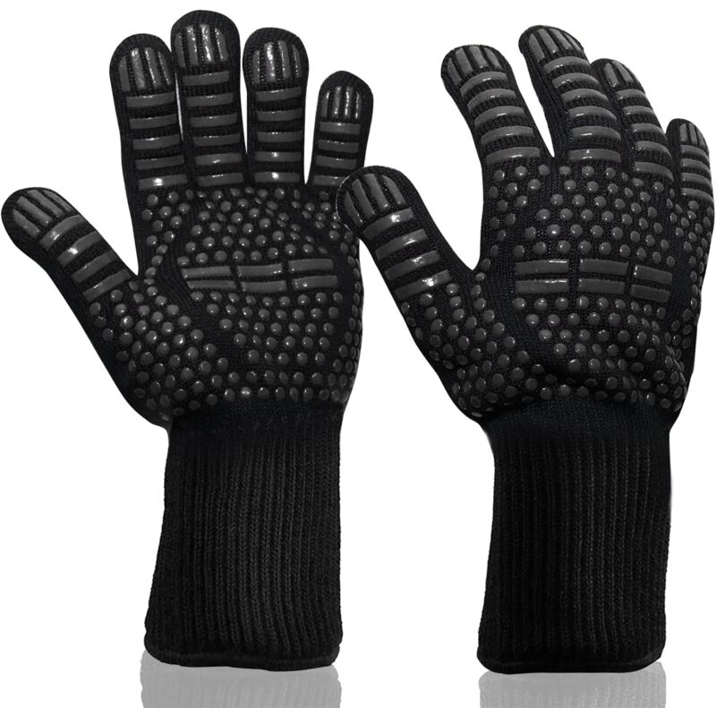 foto del prodotto guanti da forno, guanti antitaglio per grigliare, guanti antiscivolo in silicone per grigliare, guanti da cucina di sicurezza per uomo