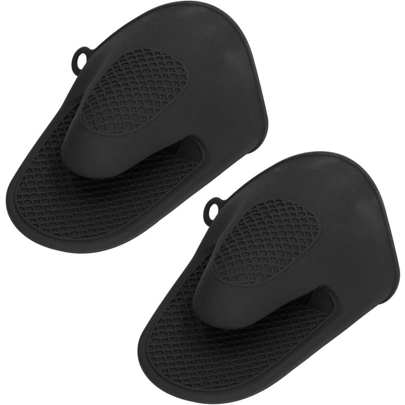 foto del prodotto guanti da forno, guanti da forno in silicone per uso domestico neri sollbry