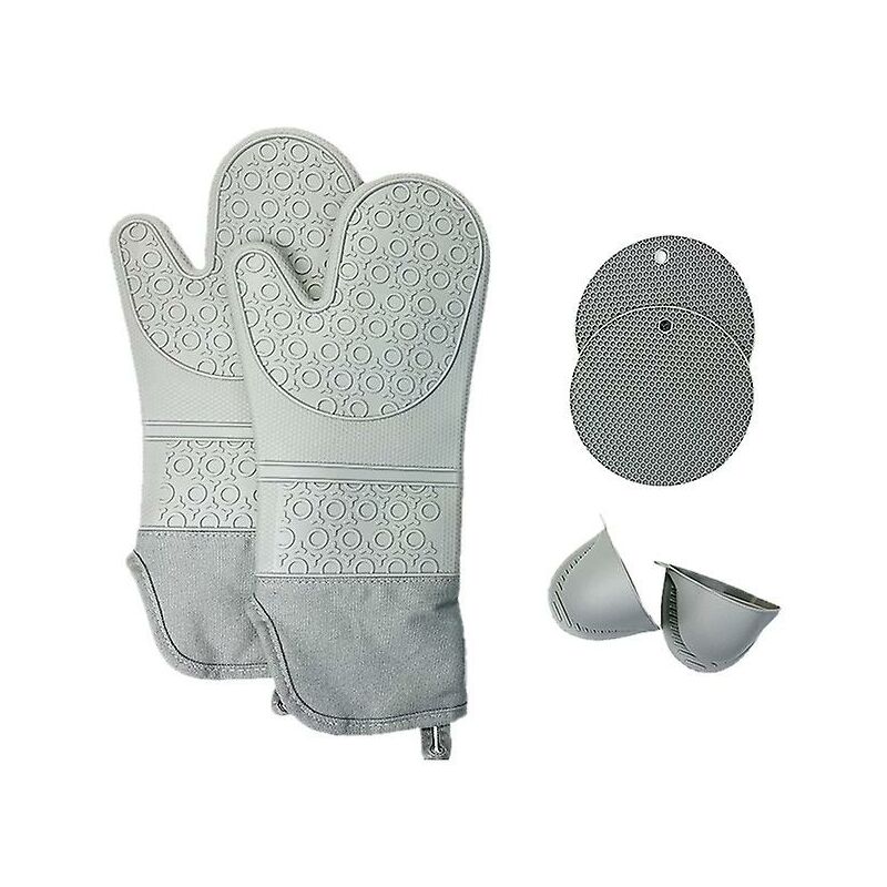 foto del prodotto guanti da forno in silicone resistenti al calore fino a 260 c antiscivolo per cucinare