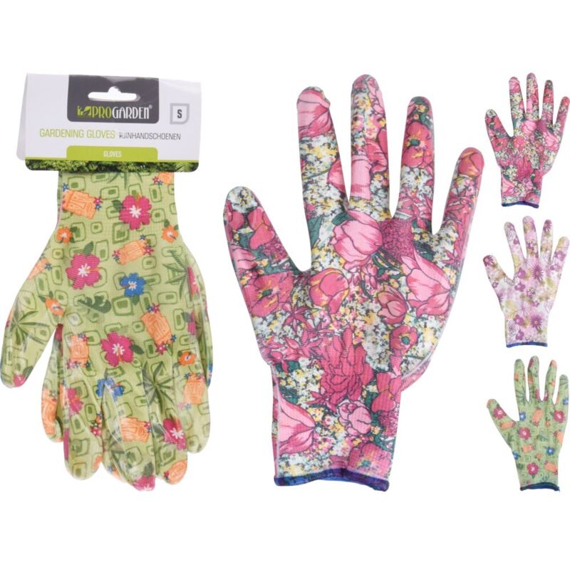 foto del prodotto guanti da giardinaggio con fiori in 9 assortimenti